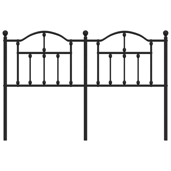 vidaXL Kopfteil Metall Schwarz 135 cm