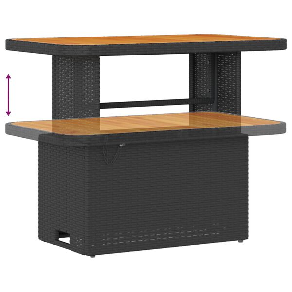 vidaXL Gartensofa-set 10 pcs Schwarz Poly-Rattan