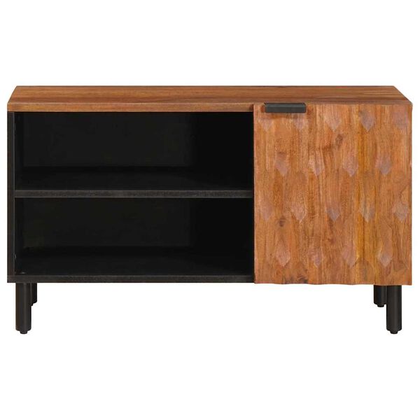 vidaXL TV-Schr&auml;nk mit T&uuml;r Akazienbraune Oberfl&auml;che 80 x 33 x 46 cm