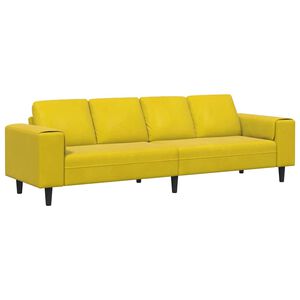 vidaXL Wohnzimmer Couch Gelb 250 x 77 x 76 cm