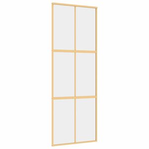 vidaXL Schiebet&uuml;r Golden 76x205 cm ESG-Klarglas und Aluminium