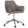 vidaXL Esszimmerst&uuml;hle 6 Stk. Drehbar Taupe Stoff