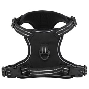 vidaXL Hundegeschirr mit Leine & Halsband Verstellbar Schwarz S