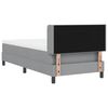 vidaXL Boxspringbett mit Kopfteil Hellgrau 200 x 100 cm Stoff