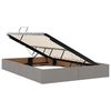 vidaXL Bett mit Stauraum und LED mit LED Taupe 140 x 200 cm Polyester