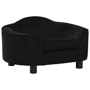 vidaXL Hundesofa Schwarz 67x47x36 cm Pl&uuml;sch