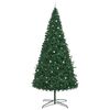 vidaXL Weihnachtsbaum mit dekorativen Lichterketten Gr&uuml;n 400 cm PVC