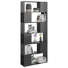 vidaXL B&uuml;cherregal Raumteiler Hochglanz-Grau 80x24x186cm Holzwerkstoff