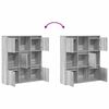 vidaXL B&uuml;cherregal Grau Sonoma 89x24x101,5 cm Holzwerkstoff