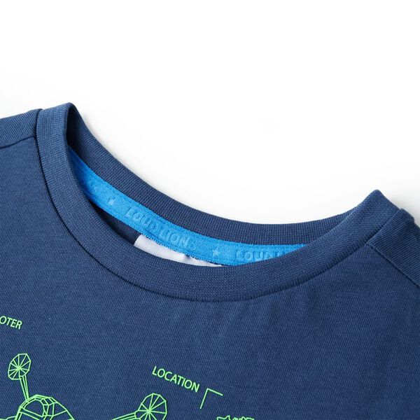 Kinder-T-Shirt Dunkelblau 116
