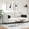 vidaXL Bolsterkissen 2 St&uuml;ck Schwarz &Oslash; 25 x 70 cm Cordstoff