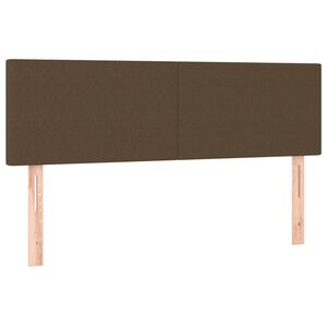 vidaXL Kopfteile Dunkelbraun 144x5x78/88 cm Stoff