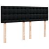 vidaXL Boxspringbett mit Matratze Schwarz 140x190 cm Stoff