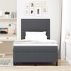 vidaXL Boxspringbett Dunkelgrau und Wei&szlig; 120 x 190 cm Cordstoff