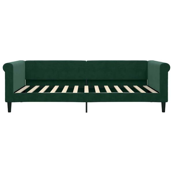 vidaXL Tagesbett Dunkelgr&uuml;n 100x200 cm Samt