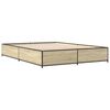 vidaXL Bettgestell Sonoma-Eiche 120x200 cm Holzwerkstoff und Metall