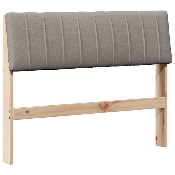 vidaXL Gepolstertes Kopfteil Taupe 100 cm Massives Kiefernholz