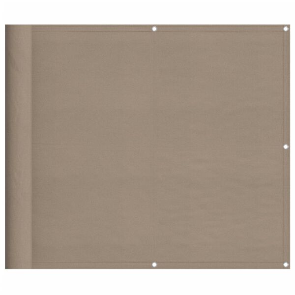 vidaXL Balkon-Sichtschutz Taupe 90x800 cm 100 % Polyester-Oxford
