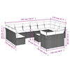 vidaXL 13-tlg. Garten-Sofagarnitur mit Kissen Beige Poly Rattan