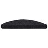 vidaXL Stufenmatten Selbstklebend 30 Stk. 56x17x3 cm Schwarz Halbrund