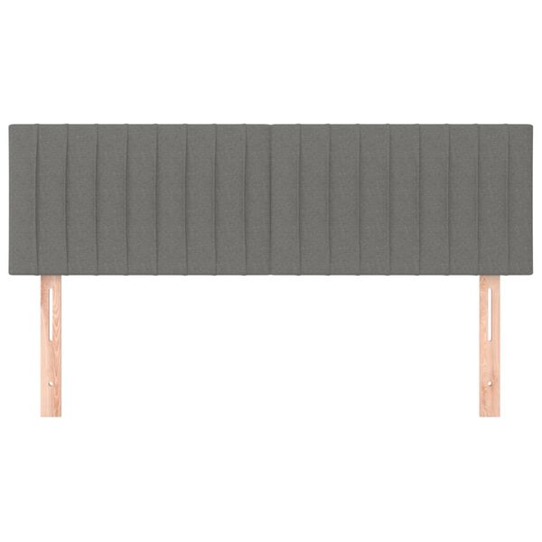 vidaXL Kopfteile Dunkelgrau 144x5x78/88 cm Stoff