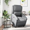 vidaXL Relaxsessel mit Aufstehhilfe Grau Kunstleder