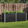 vidaXL Garten-Hochbeet 250 x 100 x 91 cm WPC Grau