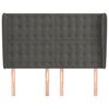 vidaXL Kopfteil mit Ohren Dunkelgrau 147x23x118/128 cm Samt