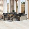 vidaXL Garten-Sofa-Set 13 pcs Grau Poly-Rattan