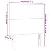 vidaXL LED Kopfteil Dunkelblau 90x5x118/128 cm Samt