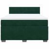 vidaXL Boxspringbett mit Matratze Dunkelgr&uuml;n 140x190 cm Samt