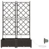 vidaXL Garten-Pflanzgef&auml;&szlig; 2 pcs Braun Stahl