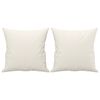 vidaXL 2-Sitzer-Sofa mit Kissen Creme 140 cm Kunstleder