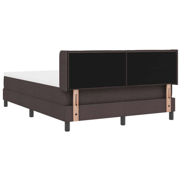 vidaXL Boxspringbett mit Matratze Dunkelbraun 190 x 140 cm Polyester