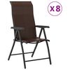 vidaXL Gartenst&uuml;hle 8 Stk. Klappbar Braun Poly Rattan