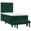 vidaXL Boxspringbett mit Matratze Dunkelgr&uuml;n 90x190 cm Samt