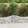 vidaXL Gabionen mit Hochbogen 7 Stk. 200x50x40/60 cm Verzinktes Eisen