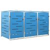 vidaXL M&uuml;lltonnenbox f&uuml;r 3 Tonnen 207x77,5x115 cm Edelstahl