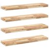 vidaXL Schweberegale 4 Stk. 100x20x4 cm Massivholz Akazie Unbehandelt