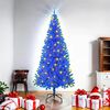 vidaXL Weihnachtsbaum mit 300 LEDs mit St&auml;nder Blau 180 cm PVC