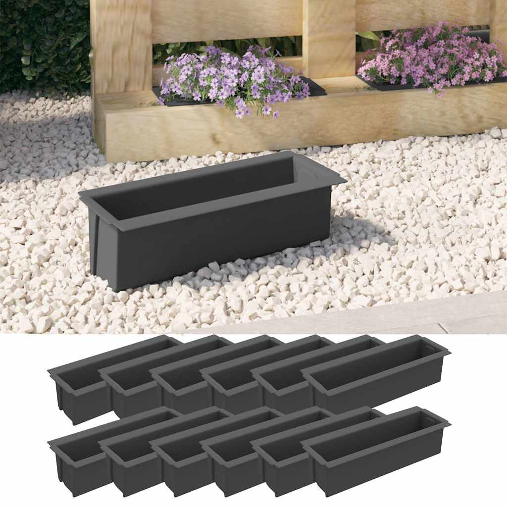 6x Blumenkasten Weiß - Pflanzkasten Für Europaletten, Ca. 35,5x12,5x12 Cm