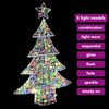 vidaXL Weihnachtsbaum mit 100 LEDs Mehrfarbig 120 cm Acryl