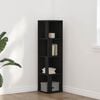vidaXL Eckregale Schwarz Eichen-Optik 33 x 33 x 132 cm Holzwerkstoff