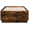 vidaXL Bettgestell mit LED R&auml;uchereiche 90x190 cm Holzwerkstoff