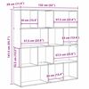 vidaXL B&uuml;cherregal Schwarz Eichen-Optik 132 x 29 x 141,5 cm