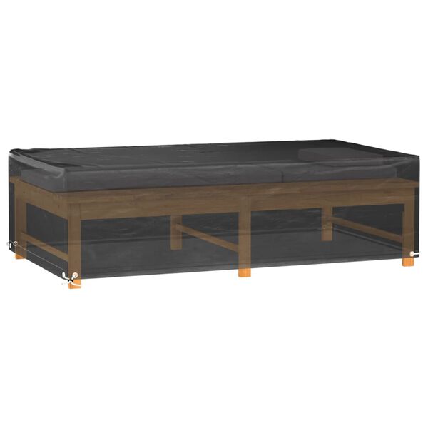 vidaXL Gartenm&ouml;bel-Abdeckung 8 &Ouml;sen 125x70x35 cm Rechteckig