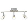 vidaXL Deckenstrahler mit Strahlern Nickel 36,5 x 10 x 12,5 cm Metall