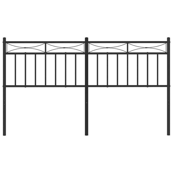 vidaXL Kopfteil Metall Schwarz 150 cm