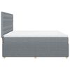 vidaXL Boxspringbett mit Matratze Hellgrau 180x200 cm Stoff