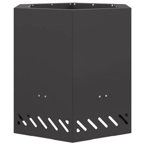 vidaXL Rauchfreie Feuerstelle Schwarz 48 x 48 x 51 cm Wetterfeststahl